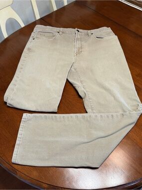 Proof Huckberry Rover Straight Pants Men's Size 34x34 Dark Khaki Stretch Canvas